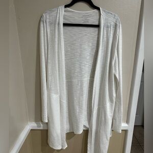 Chico's White Open Front Cardigan